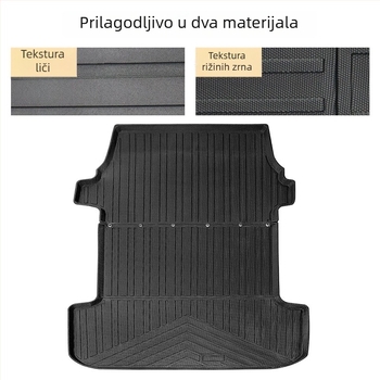 Matrica za prtljažnik Toyota Hiace 200 Series, gumena, protuklizna, bez mirisa, ekološki prihvatljivo