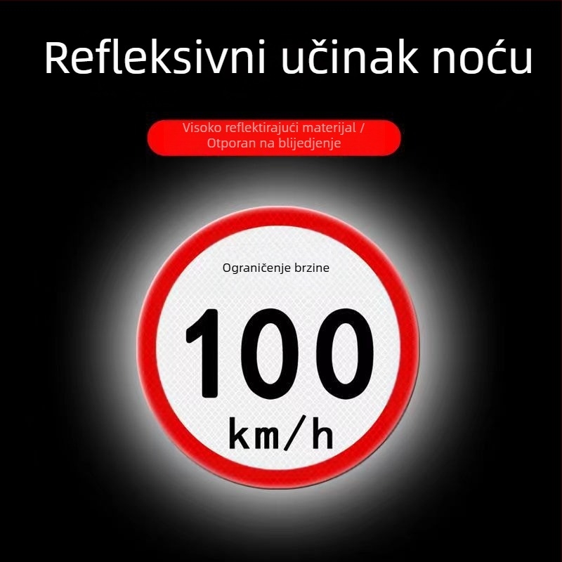 Reflektirajući logotip za vozila — samoljepljivi reflektirajući film, jaka adhezija, za glatke površine, uzorak figure