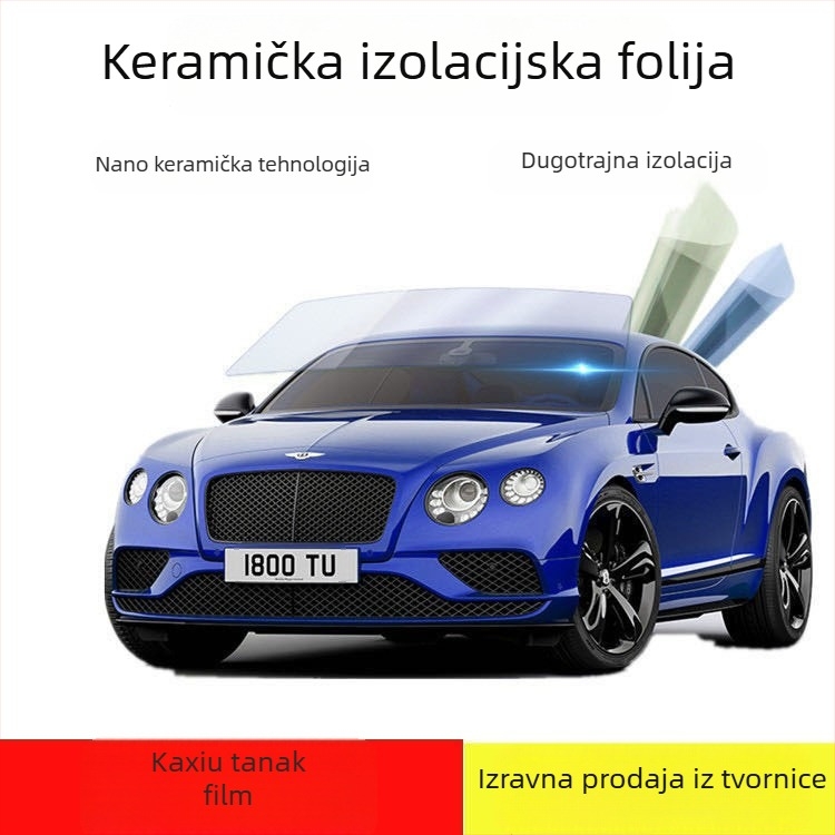 IR serija auto filma za zaštitu od sunca, keramijski materijal, membrana otporna na eksplozije, debljina 2 mil, ekološki prihvatljiva ljepljiva traka, 8 godina jamstva