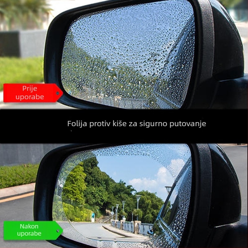 Haoli vodootporan film za retrovizor i bočna stakla automobila – protiv zamagljenja, otporan na vodu, dvodijelni set