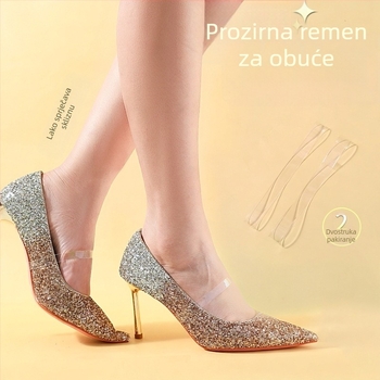 Ženske visoke pete — prozirne nevidljive vezice za učvršćivanje pete i sprečavanje klizanja, pogodne za sandale i visoke pete, upotreba tijekom cijele godine