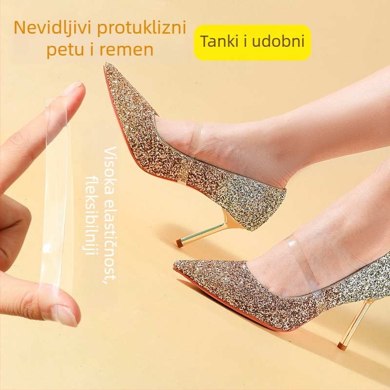 Ženske visoke pete — prozirne nevidljive vezice za učvršćivanje pete i sprečavanje klizanja, pogodne za sandale i visoke pete, upotreba tijekom cijele godine