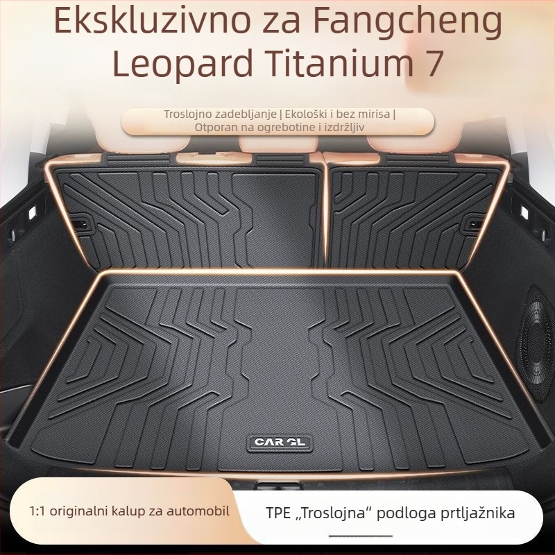 Leopard Titanium 7 mat za prtljažnik, TPE mat za prtljažnik, posebna donja podloga, auto dodaci, novo