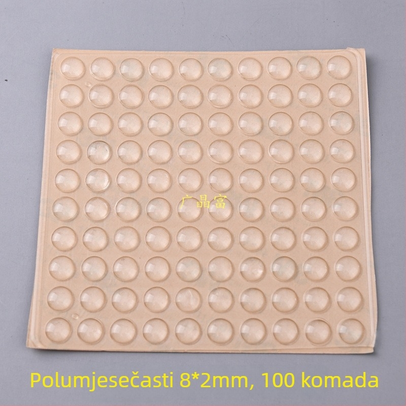 EPDM prozirne samoljepljive podloške za vrata i ormariće — smanjenje buke, apsorpcija udaraca, protuklizna brtvila; pogodno za elektroniku, namještaj, čajne setove i rukotvorine; podrijetlo: Kina kontinentalna