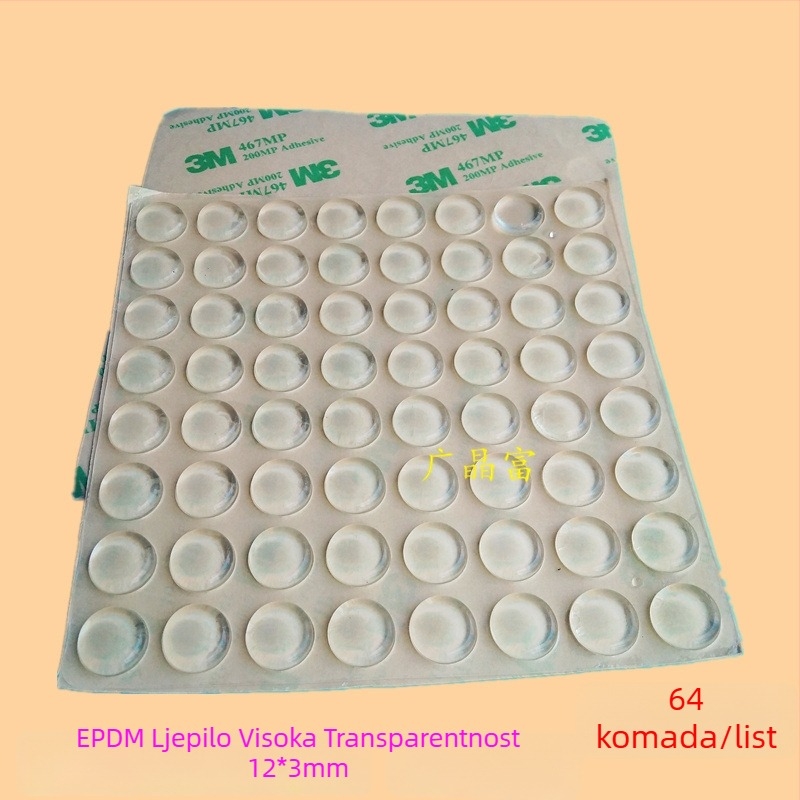 EPDM prozirne samoljepljive podloške za vrata i ormariće — smanjenje buke, apsorpcija udaraca, protuklizna brtvila; pogodno za elektroniku, namještaj, čajne setove i rukotvorine; podrijetlo: Kina kontinentalna