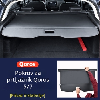 Lizhi zavjesa za prtljažnik, Oxford tkanina, teleskopski dizajn, prilagodljiva funkcija