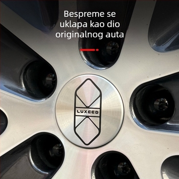 Sticker loga poklopca kotača Zhijie R7S7 | aluminij, automobilni logotip, naljepnica za karoseriju, ljepilo za ugradnju