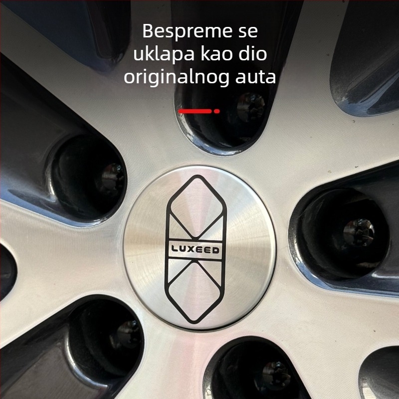 Sticker loga poklopca kotača Zhijie R7S7 | aluminij, automobilni logotip, naljepnica za karoseriju, ljepilo za ugradnju