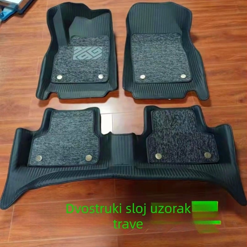 Kožne dvostruko sloja auto prostirke za specijalne modele, prilagodljiva obrada i mogućnost privatne oznake