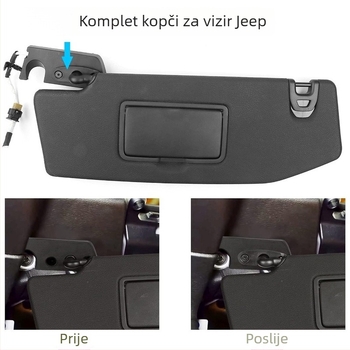 Set za popravak klipa vizira sunca za Jeep JK/JL/JT – aluminijska legura