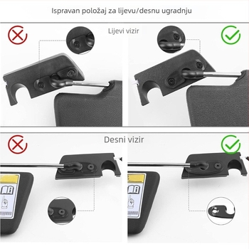 Set za popravak klipa vizira sunca za Jeep JK/JL/JT – aluminijska legura