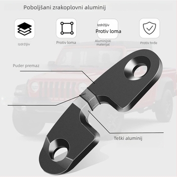 Set za popravak klipa vizira sunca za Jeep JK/JL/JT – aluminijska legura