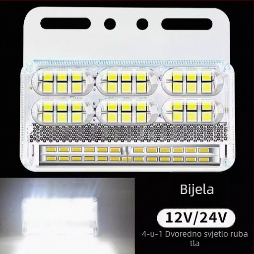 LED bočno svjetlo za kamione i prikolice, 24V/12V vodootporno, protiv sudara, svjetlo indikator širine