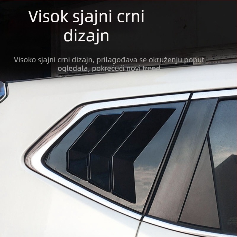 Crne dekorativne naljepnice za stražnje trokutaste prozore Nissan X-Trail (2014–2021)