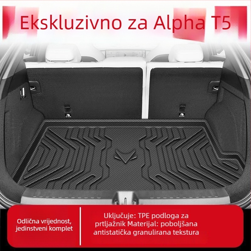 Podmetač prtljažnika za Jihu Alpha T5, TPE vodootporan, donji sloj, model 2024