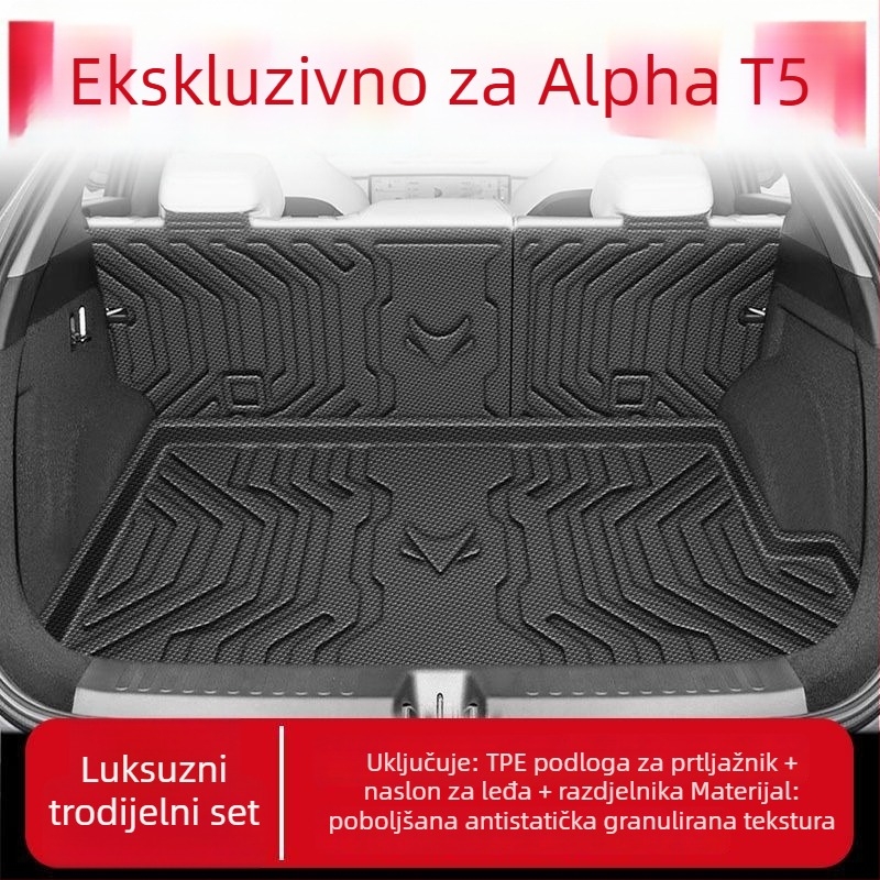 Podmetač prtljažnika za Jihu Alpha T5, TPE vodootporan, donji sloj, model 2024