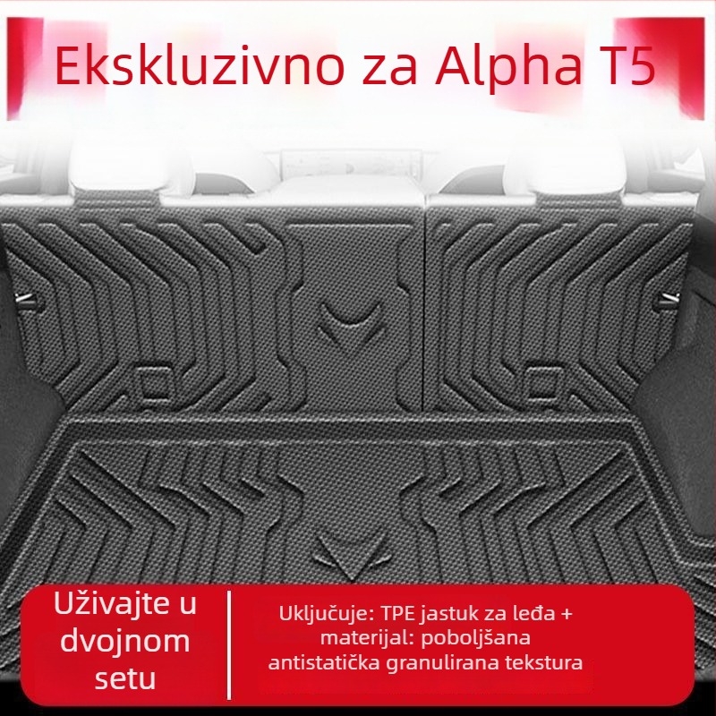 Podmetač prtljažnika za Jihu Alpha T5, TPE vodootporan, donji sloj, model 2024