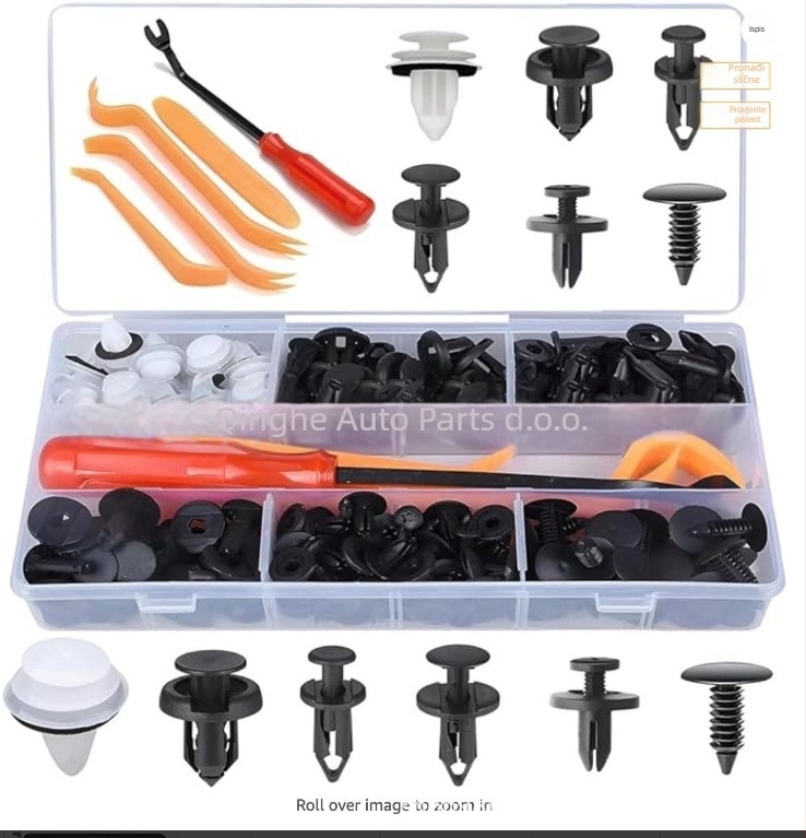 Univerzalni set proširnih vijaka za branik i panel blatnika, PP, model HE26, 100 kom u kutiji, marka Car buckle craftsman