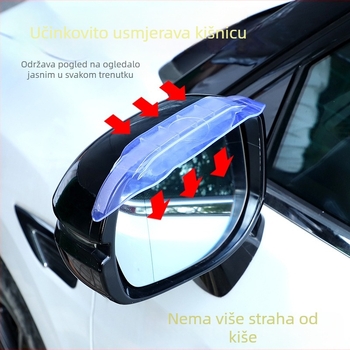 Zaštita od kiše za ogledalo automobila, PVC, 2 kom., univerzalna kompatibilnost