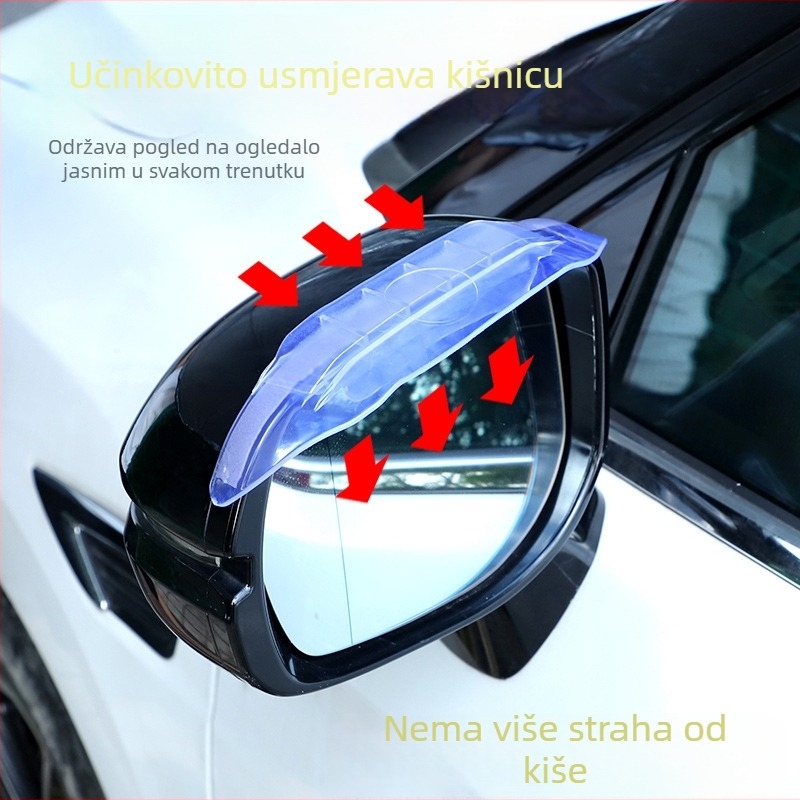 Zaštita od kiše za ogledalo automobila, PVC, 2 kom., univerzalna kompatibilnost