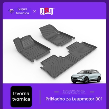TPE automobilske podne prostirke Leapmotor B01, 2025 model, karbonski uzorak, bez mirisa