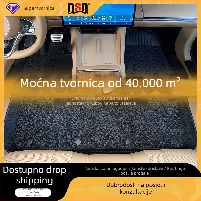 TPE automobilske podne prostirke Leapmotor B01, 2025 model, karbonski uzorak, bez mirisa