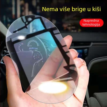 Film kiše za stražnji retrovizor automobila i bočne prozore, PET materijal, ljepilo u spreju, model 001, oblici kružni/ovalni/pravokutni