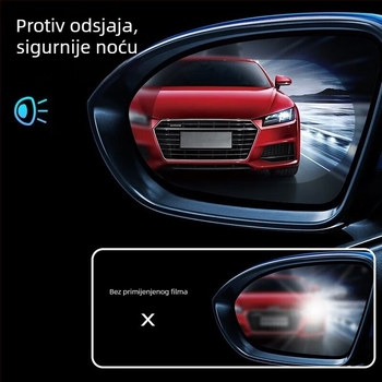 Film kiše za stražnje ogledalo automobila i bočni prozor – protiv odsjaja, protiv magljenja, vodootporan, visoka rezolucija
