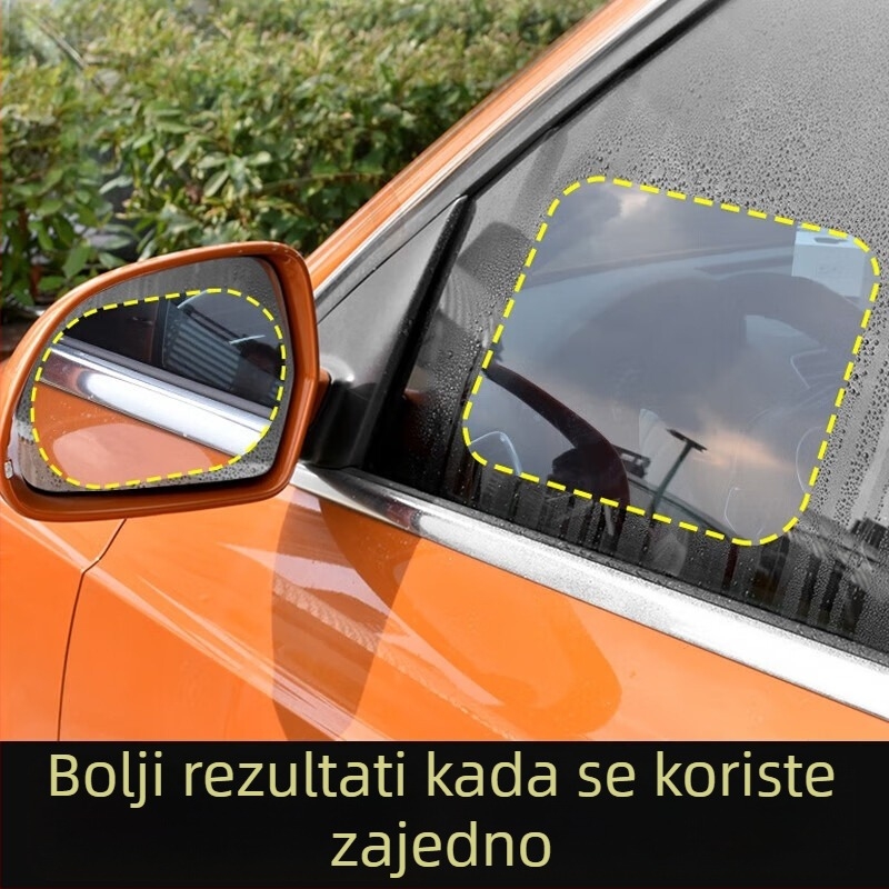 Film kiše za stražnje ogledalo automobila i bočni prozor – protiv odsjaja, protiv magljenja, vodootporan, visoka rezolucija