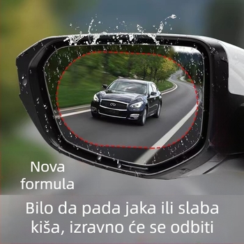 Film kiše za stražnje ogledalo i bočne prozore automobila, HD vodoodbojni, anti-zamućenje, nano vodootporan film