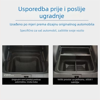 Kutija za pohranu automobila za stražnji prtljažnik (prozračna; prilagodba dostupna; ispis logotipa moguć; materijal: plastika)