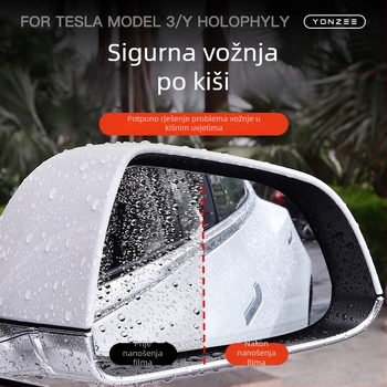 Film za auto retrovizor — vodootporan, nano protiv zamagljivanja, kompatibilan Tesla Model 3/Y
