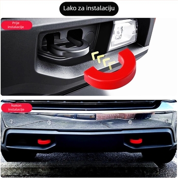 Prednji poklopac za kuku za vuču za Chevrolet Silverado 1500 (2007-2025), nitril, model TBB004, marka Black and White