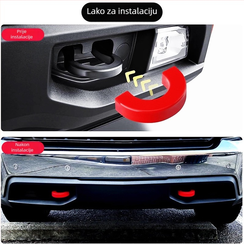 Prednji poklopac za kuku za vuču za Chevrolet Silverado 1500 (2007-2025), nitril, model TBB004, marka Black and White