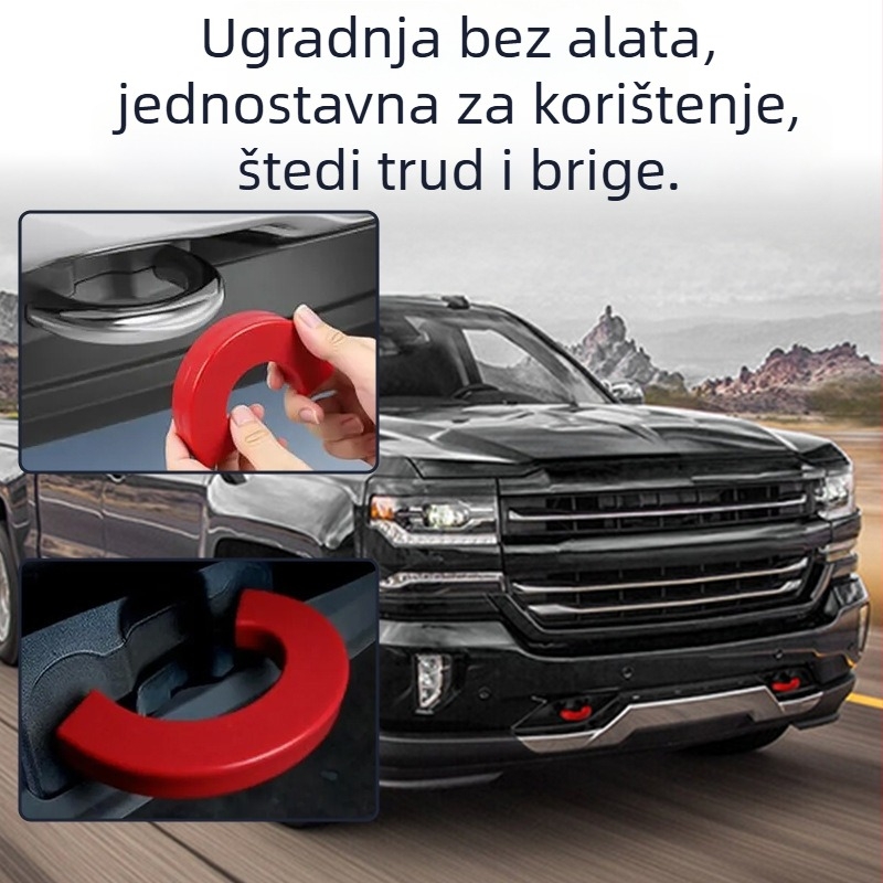 Prednji poklopac za kuku za vuču za Chevrolet Silverado 1500 (2007-2025), nitril, model TBB004, marka Black and White