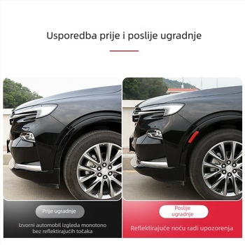 Reflektirajuće naljepnice za blatnike i prednji branik, zaštita od ogrebotina i dekorativne naljepnice za blatnike