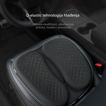 Auto sjedala jastuk, universalni sve sezone, vozačev jedinstveni jastuk za sjedalo, navlaka za sjedalo, gel materijal, punjenje pamukom, prozračan