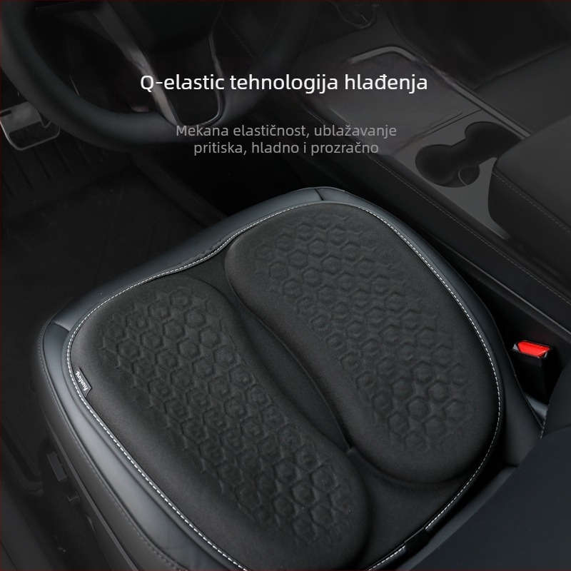 Auto sjedala jastuk, universalni sve sezone, vozačev jedinstveni jastuk za sjedalo, navlaka za sjedalo, gel materijal, punjenje pamukom, prozračan