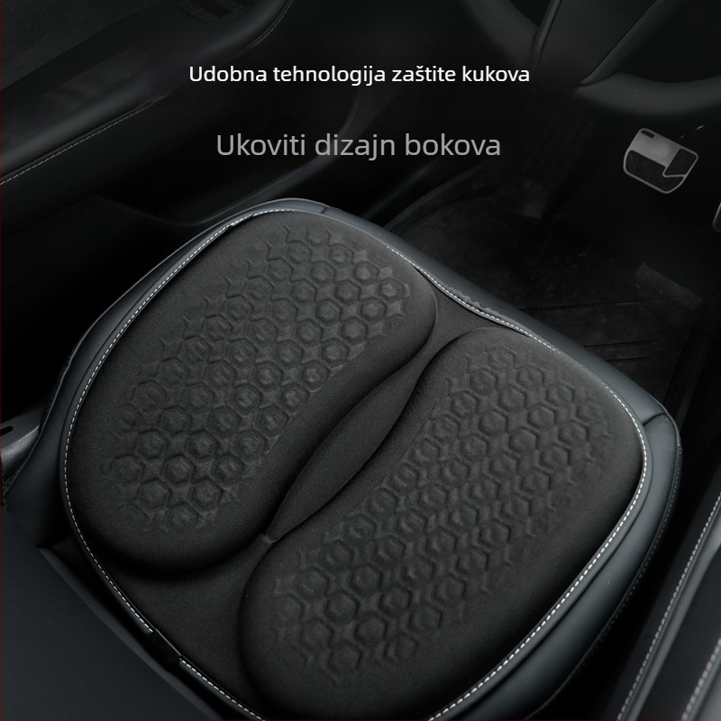 Auto sjedala jastuk, universalni sve sezone, vozačev jedinstveni jastuk za sjedalo, navlaka za sjedalo, gel materijal, punjenje pamukom, prozračan