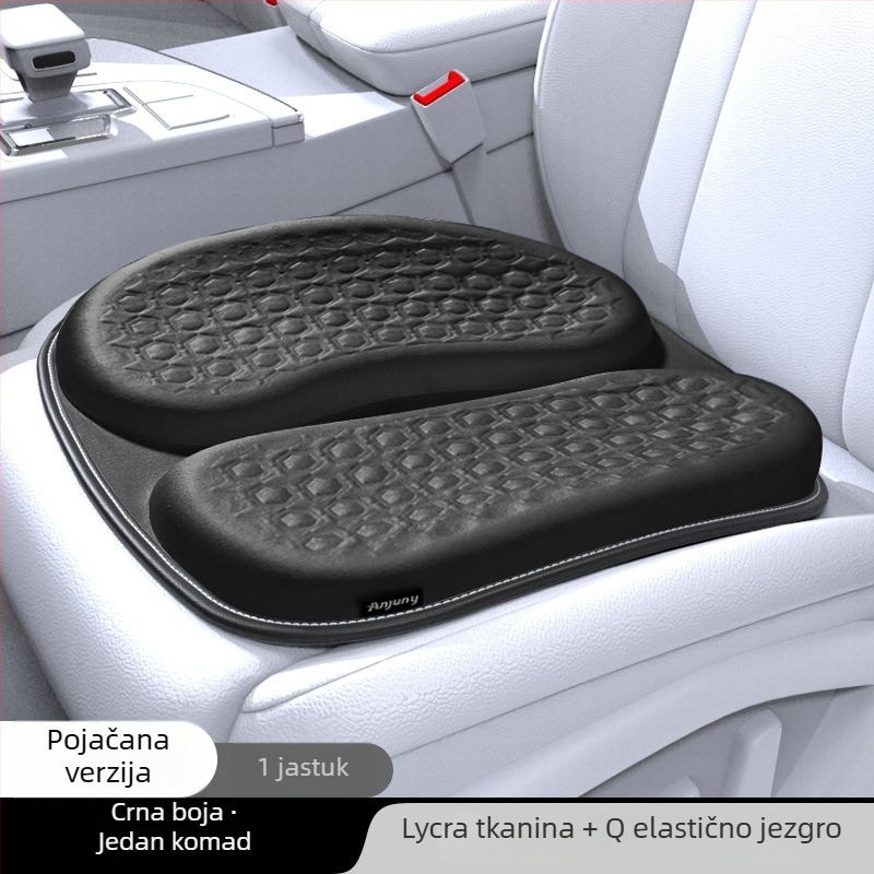 Auto sjedala jastuk, universalni sve sezone, vozačev jedinstveni jastuk za sjedalo, navlaka za sjedalo, gel materijal, punjenje pamukom, prozračan