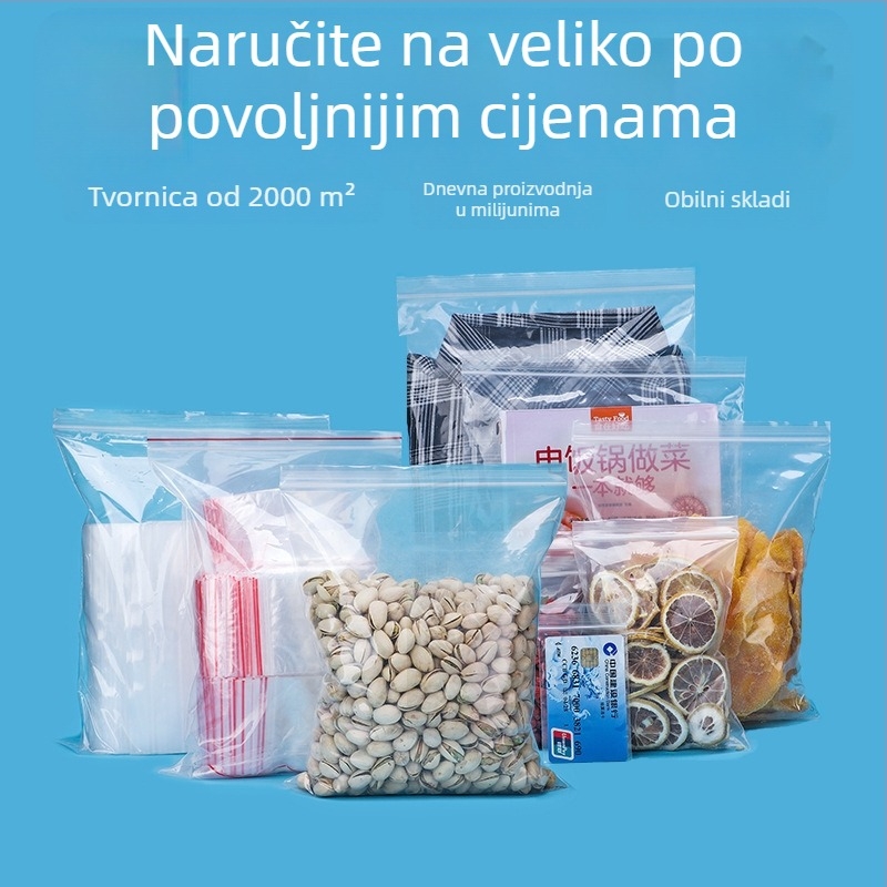 Vrećica za samozatvaranje pakiranja – prilagodba, oblik kvadratni ili pravokutni, novi materijal, opće pakiranje, tolerancija ±3 mm
