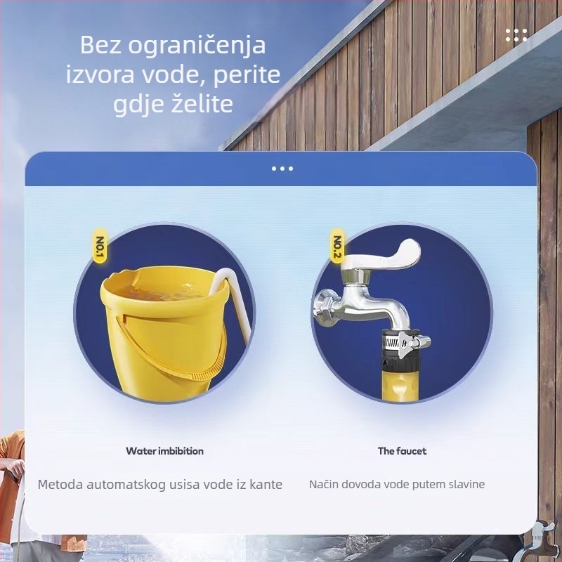 Stroj za pranje automobila, 1300 W, 220 V, model Q4, raspon tlaka 2,5–25 MPa, crijevo visokog tlaka 5 m, vodovodna cijev 7 m