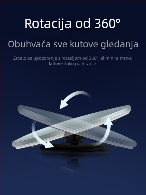 Set od 2 okrugla retrovizora, 360° rotacija, protiv magle, uključuje anti-magle sredstvo