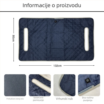 Grijajući jastučić za golf kolica USB — plosni minimalistički dizajn, plišana površina, punilo od sintetičkih vlakana