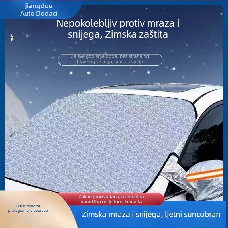 Pokrov za prednje staklo automobila, aluminijska folija, clip-in montaža, univerzalno, toplinska izolacija i zaštita od sunca