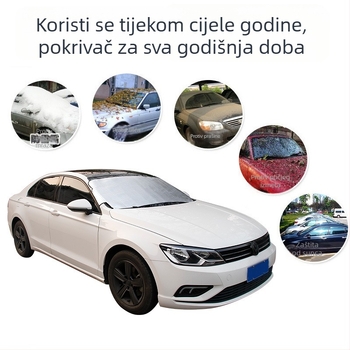 Zimska navlaka za prednje staklo automobila — univerzalna (instalacija sa usisnim čašicama, zaštita od leda i snijega, mogućnost prilagođavanja i tiskanja logotipa)