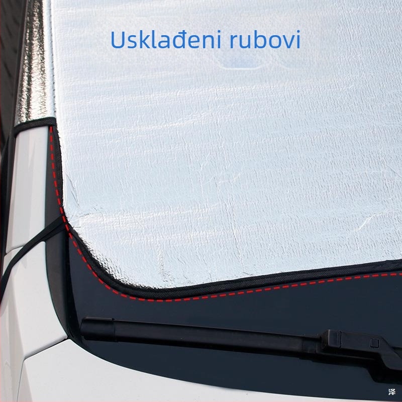 Zimska navlaka za prednje staklo automobila — univerzalna (instalacija sa usisnim čašicama, zaštita od leda i snijega, mogućnost prilagođavanja i tiskanja logotipa)