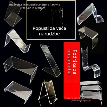Akrilni stalak za izlaganje cipela, proziran, pomični, više od 10 etaža, marka Shuobeidi