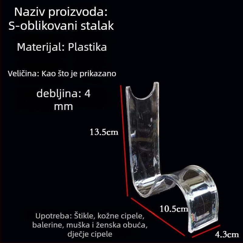 Akrilni stalak za izlaganje cipela, proziran, pomični, više od 10 etaža, marka Shuobeidi