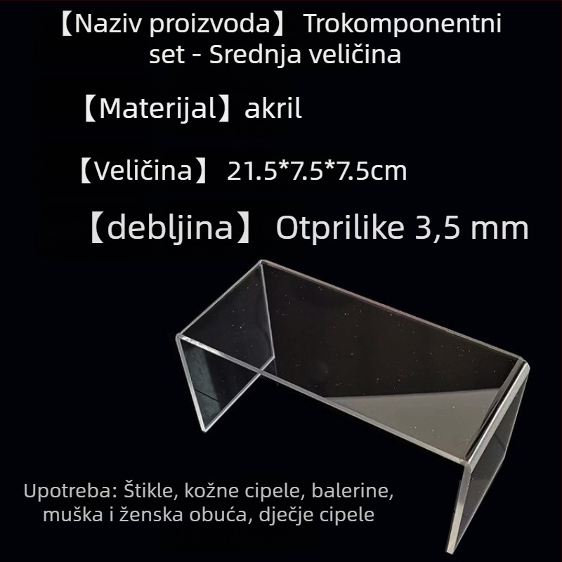Akrilni stalak za izlaganje cipela, proziran, pomični, više od 10 etaža, marka Shuobeidi